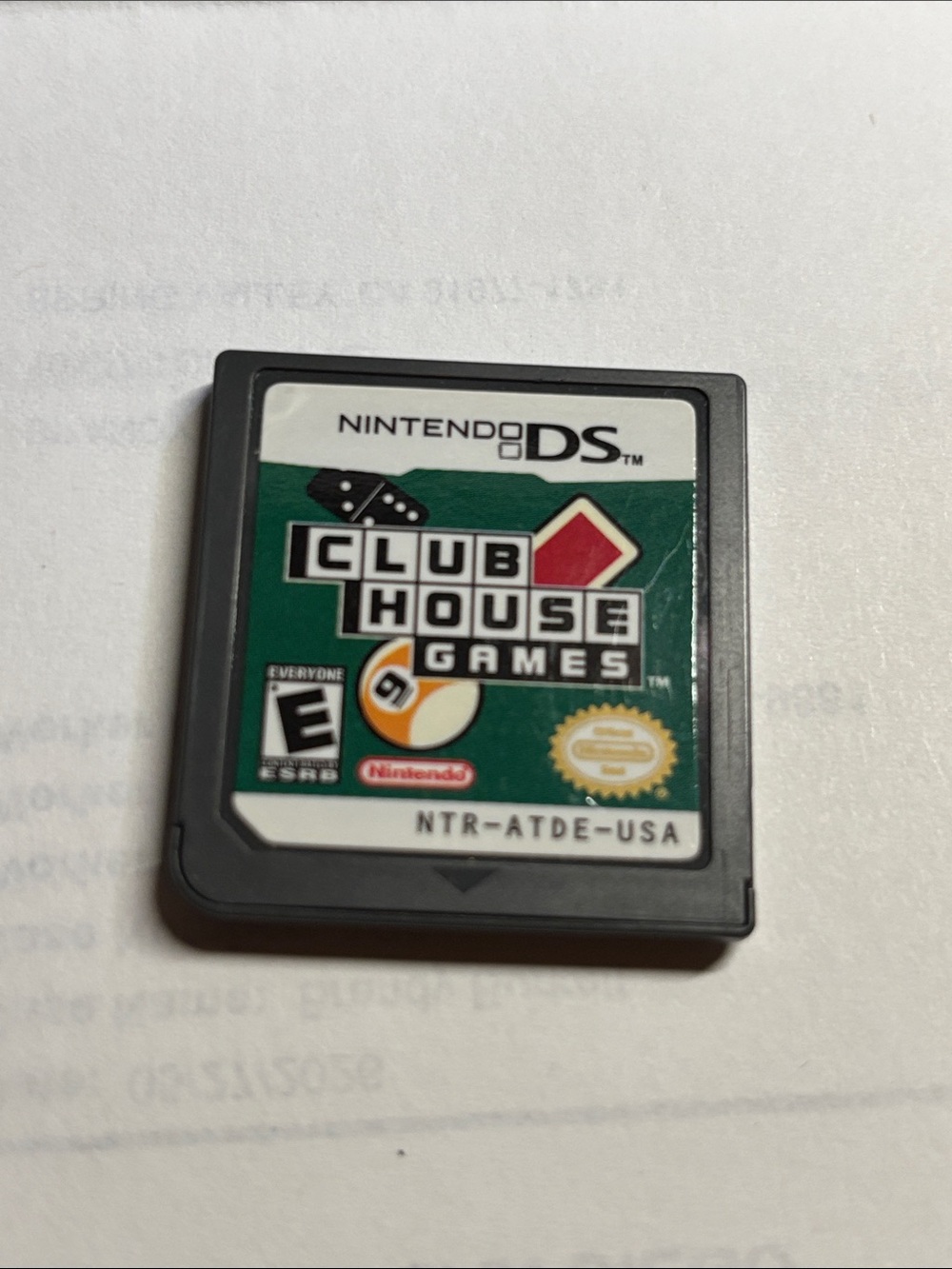Nintendo DS Club House Games Cartridge